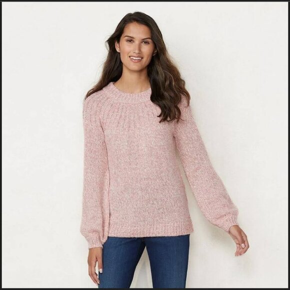 Lauren Conrad Sweaters - Lauren Conrad Pink Knit Sweater with Bow Detail, Size XS NEW WITH TAG!